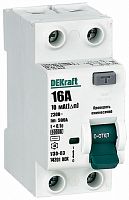 Выключатель дифференциального тока УЗО DeKraft УЗО-03 2п 16А 10мА 6,0кА тип AC картинка